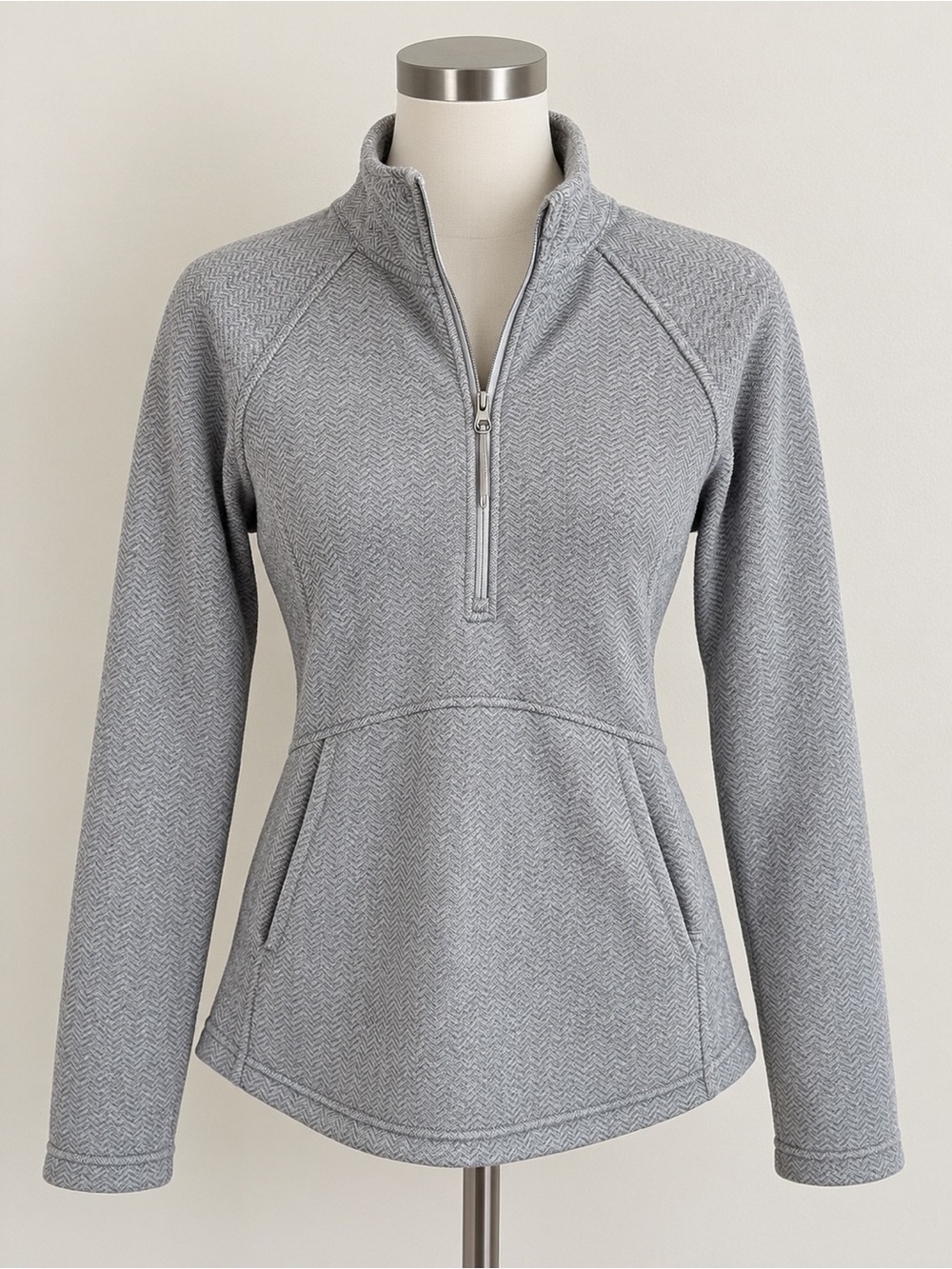 Kyodan Light Gray Half-Zip Pullover Hoodie